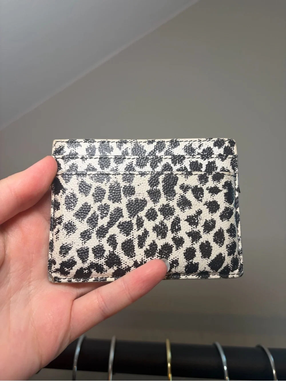 Yves Saint Laurent Leopard Print Leather Card Holder - Limited Edition 2021